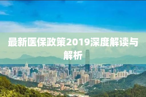 最新医保政策2019深度解读与解析