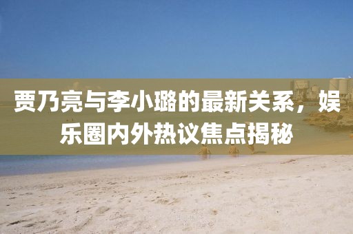 贾乃亮与李小璐的最新关系，娱乐圈内外热议焦点揭秘