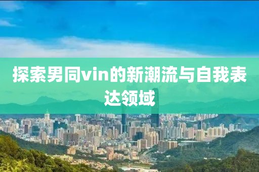 探索男同vin的新潮流与自我表达领域