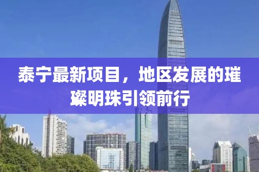 泰宁最新项目，地区发展的璀璨明珠引领前行