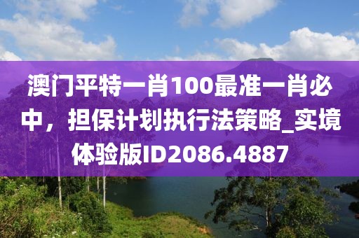 澳门平特一肖100最准一肖必中，担保计划执行法策略_实境体验版ID2086.4887