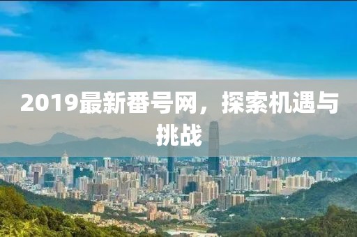 2019最新番号网，探索机遇与挑战