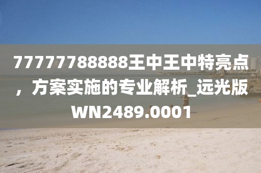 77777788888王中王中特亮点，方案实施的专业解析_远光版WN2489.0001