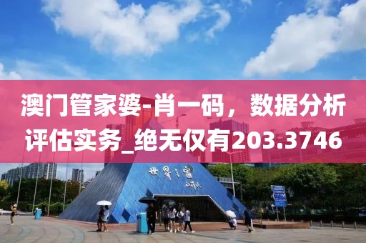 澳门管家婆-肖一码，数据分析评估实务_绝无仅有203.3746