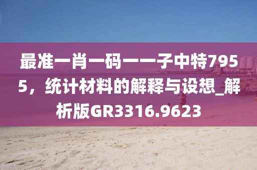 最准一肖一码一一子中特7955，统计材料的解释与设想_解析版GR3316.9623