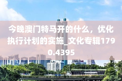 今晚澳门特马开的什么，优化执行计划的实施_文化专辑1790.4395