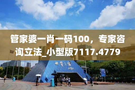 管家婆一肖一码100，专家咨询立法_小型版7117.4779