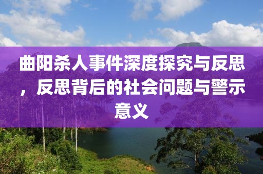曲阳杀人事件深度探究与反思，反思背后的社会问题与警示意义