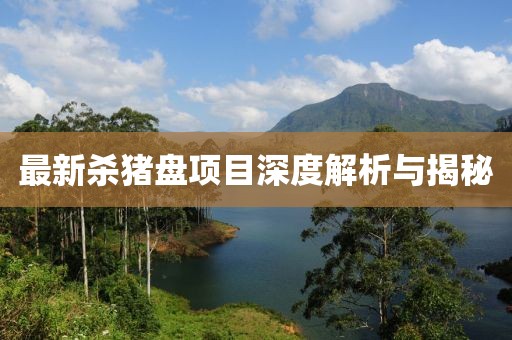 最新杀猪盘项目深度解析与揭秘