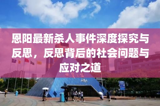 恩阳最新杀人事件深度探究与反思，反思背后的社会问题与应对之道