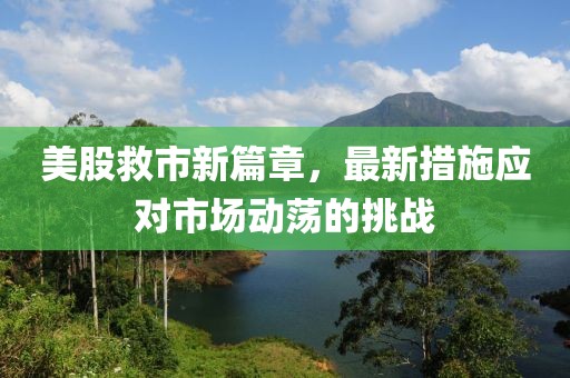 美股救市新篇章，最新措施应对市场动荡的挑战
