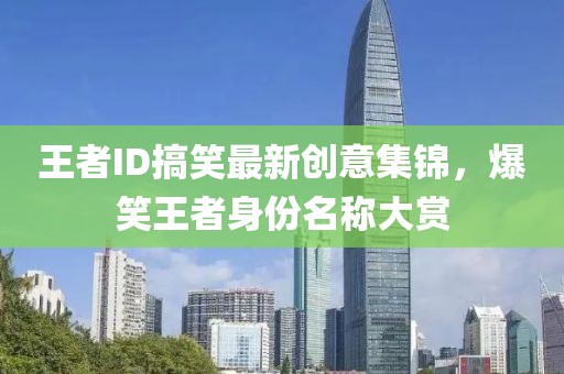 王者ID搞笑最新创意集锦，爆笑王者身份名称大赏