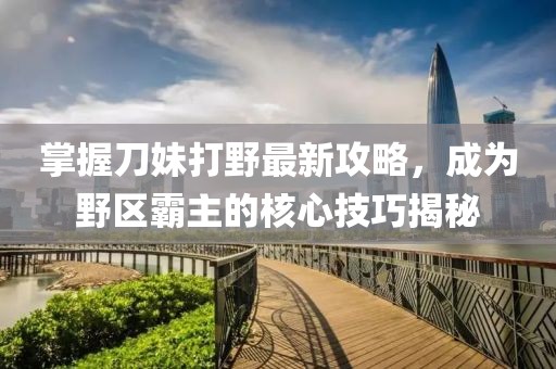 掌握刀妹打野最新攻略，成为野区霸主的核心技巧揭秘