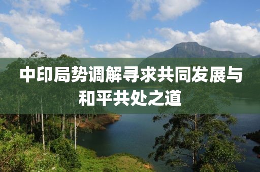 中印局势调解寻求共同发展与和平共处之道