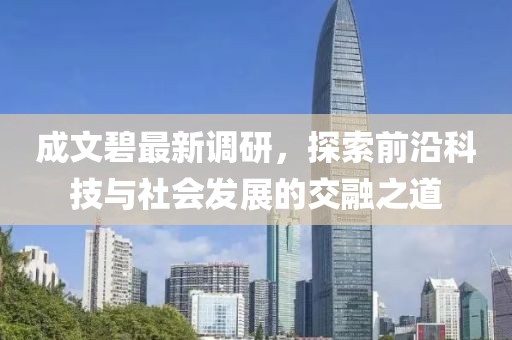 成文碧最新调研，探索前沿科技与社会发展的交融之道