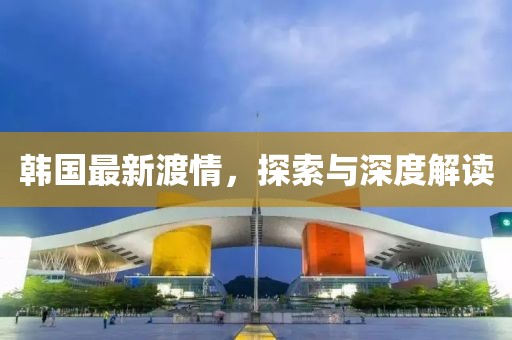 韩国最新渡情，探索与深度解读