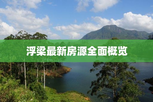浮梁最新房源全面概览