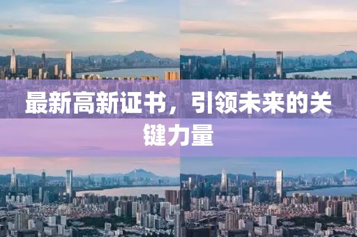 最新高新证书，引领未来的关键力量
