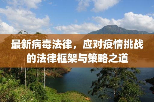 最新病毒法律，应对疫情挑战的法律框架与策略之道