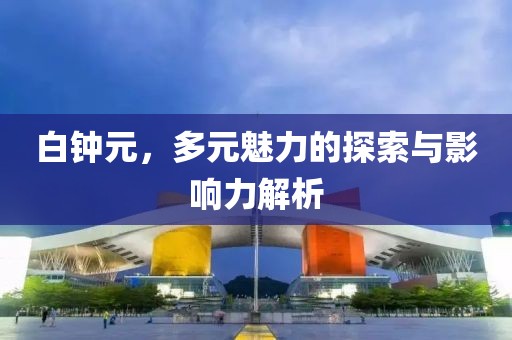 白钟元，多元魅力的探索与影响力解析