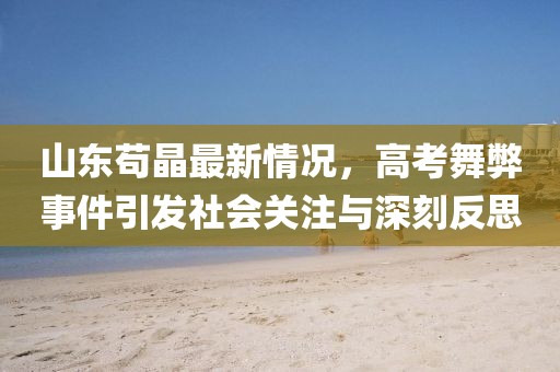 山东苟晶最新情况，高考舞弊事件引发社会关注与深刻反思