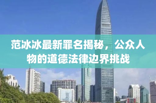 范冰冰最新罪名揭秘，公众人物的道德法律边界挑战