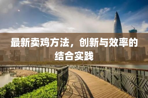 最新卖鸡方法，创新与效率的结合实践