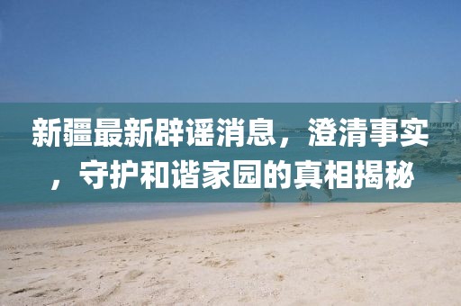 新疆最新辟谣消息，澄清事实，守护和谐家园的真相揭秘