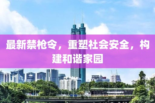 最新禁枪令，重塑社会安全，构建和谐家园