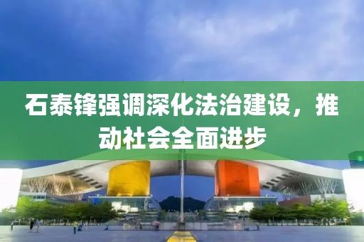 石泰锋强调深化法治建设，推动社会全面进步