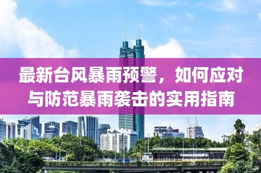 最新台风暴雨预警，如何应对与防范暴雨袭击的实用指南