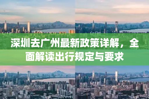 深圳去广州最新政策详解，全面解读出行规定与要求