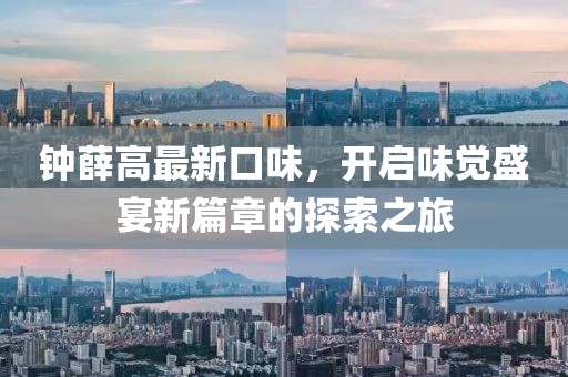 钟薛高最新口味，开启味觉盛宴新篇章的探索之旅