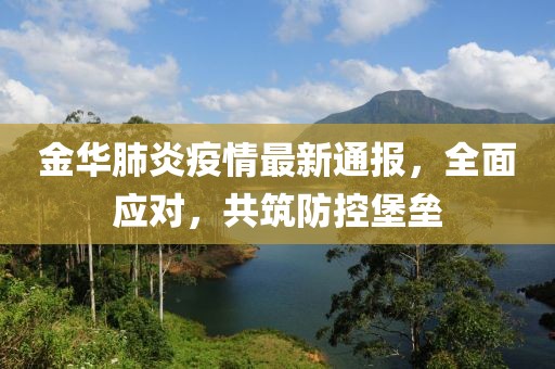 金华肺炎疫情最新通报，全面应对，共筑防控堡垒