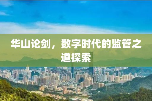 华山论剑，数字时代的监管之道探索