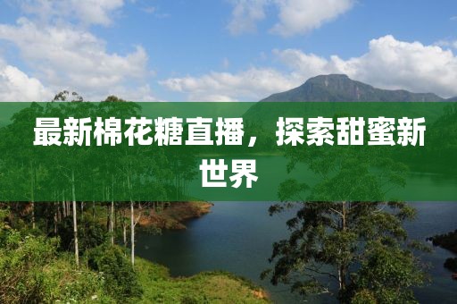 最新棉花糖直播，探索甜蜜新世界
