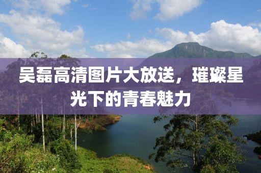 吴磊高清图片大放送，璀璨星光下的青春魅力