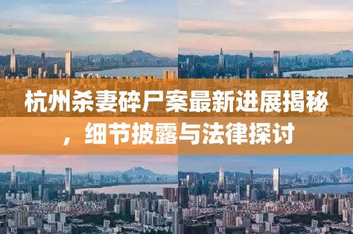 杭州杀妻碎尸案最新进展揭秘，细节披露与法律探讨