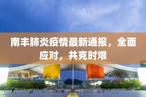 南丰肺炎疫情最新通报，全面应对，共克时艰