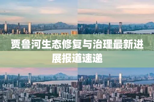 贾鲁河生态修复与治理最新进展报道速递