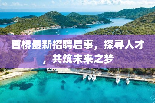 曹桥最新招聘启事，探寻人才，共筑未来之梦