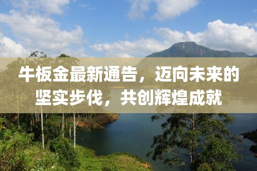 牛板金最新通告，迈向未来的坚实步伐，共创辉煌成就