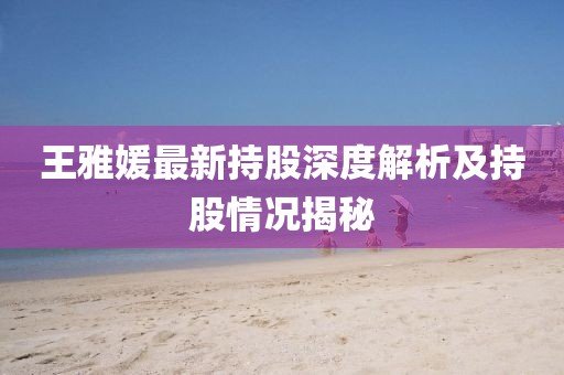 王雅媛最新持股深度解析及持股情况揭秘