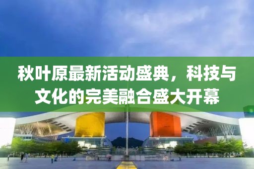 秋叶原最新活动盛典，科技与文化的完美融合盛大开幕