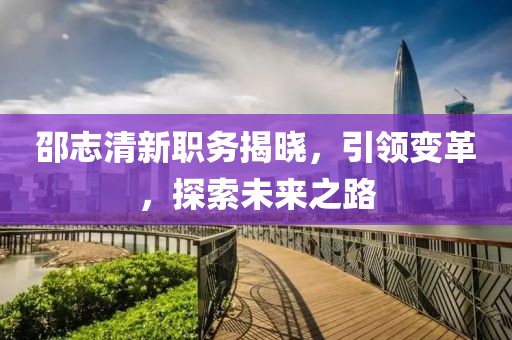 邵志清新职务揭晓，引领变革，探索未来之路