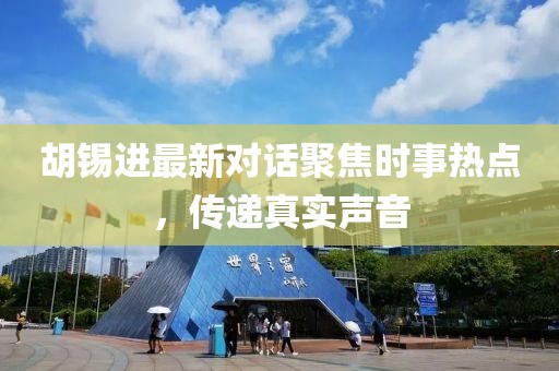胡锡进最新对话聚焦时事热点，传递真实声音