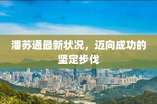 潘苏通最新状况，迈向成功的坚定步伐