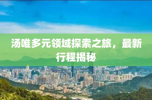 汤唯多元领域探索之旅，最新行程揭秘