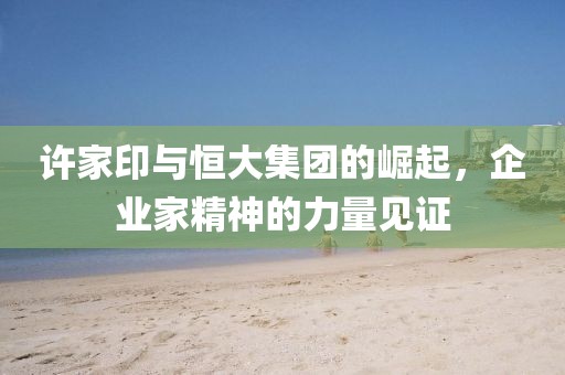 许家印与恒大集团的崛起，企业家精神的力量见证