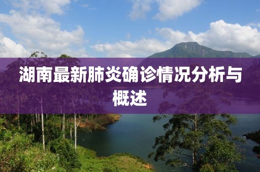 湖南最新肺炎确诊情况分析与概述